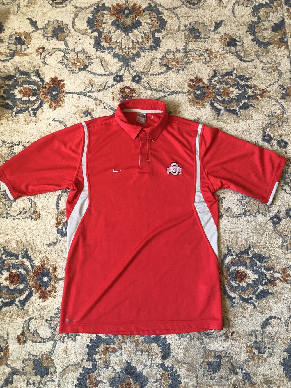 Ohio State Buckeyes Nike Golf Short Sleeve Polo Shirt Men’s Size Small Red
